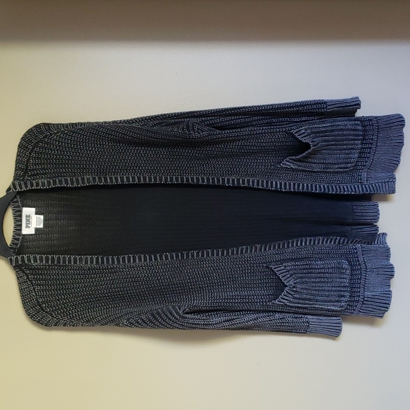 PINK Victoria's Secret Sweaters - Victoria's Secret PINK Cardigan *RARE* XS Black White Gray Marbled Distressed